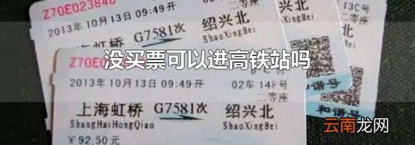 没买票可以进高铁站吗