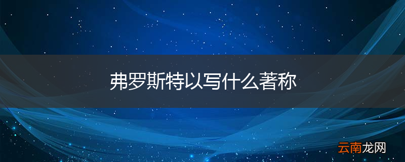 弗罗斯特以写什么著称