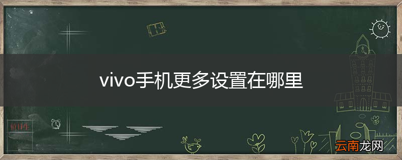 vivo手机更多设置在哪里