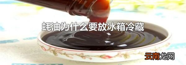 蚝油为什么要放冰箱冷藏