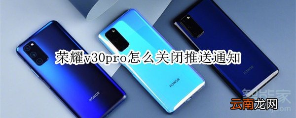 荣耀v30pro怎么关闭推送通知