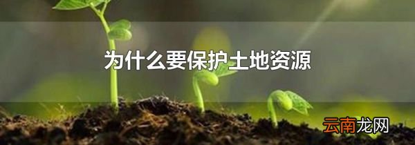 为什么要保护土地资源