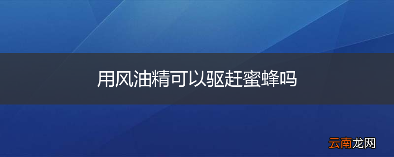 用风油精可以驱赶蜜蜂吗