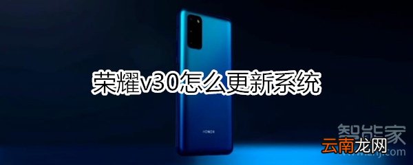 荣耀v30怎么更新系统