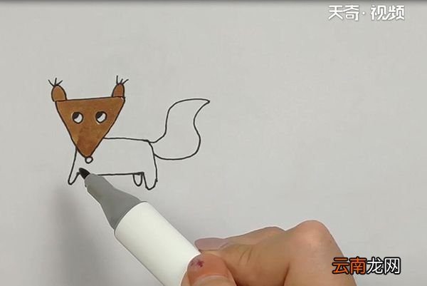 三角形简笔画动物
