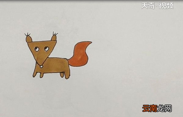 三角形简笔画动物