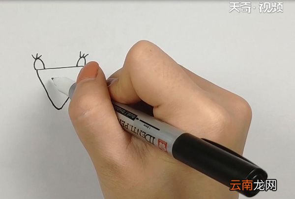 三角形简笔画动物