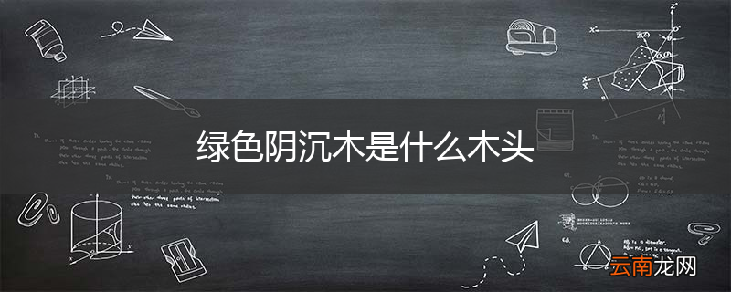 绿色阴沉木是什么木头