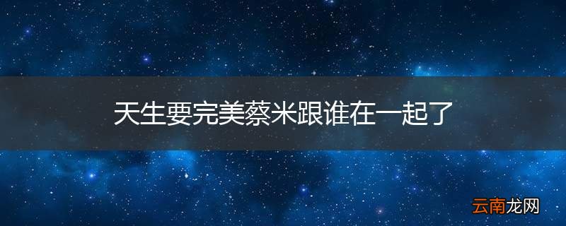 天生要完美蔡米跟谁在一起了