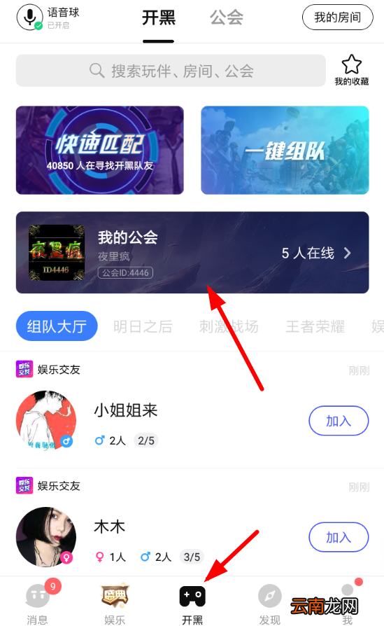 tt语音中打开黑王者具体操作方法