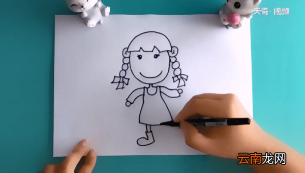 卡通人物女孩简笔画 卡通人物女孩画报