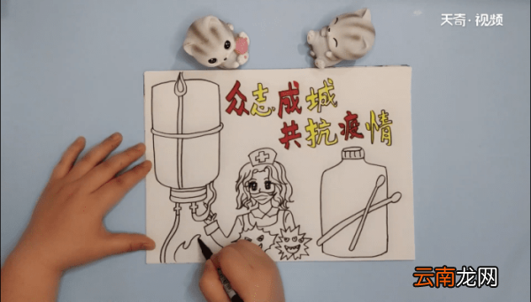 众志成城共抗疫情手抄报 众志成城共抗疫情手抄画报