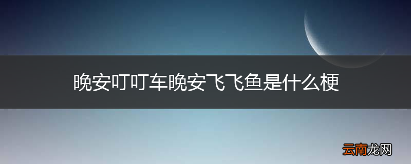 晚安叮叮车晚安飞飞鱼是什么梗