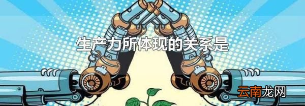 生产力所体现的关系是
