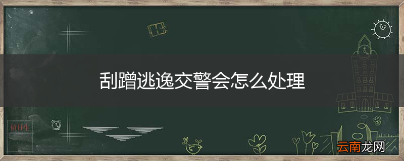 刮蹭逃逸交警会怎么处理