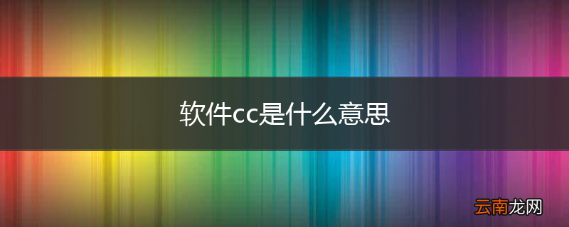 软件cc是什么意思