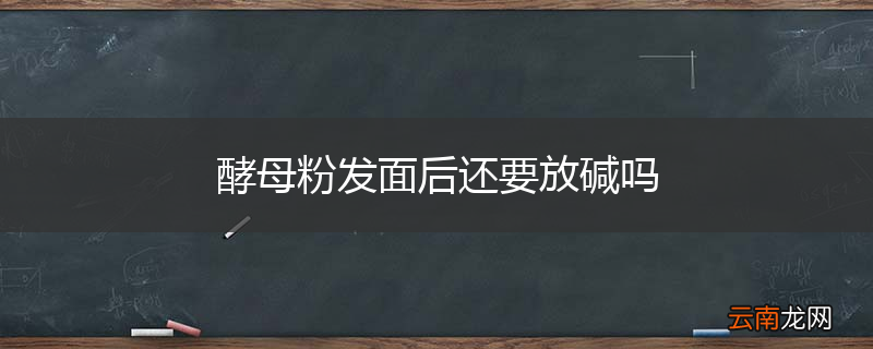 酵母粉发面后还要放碱吗