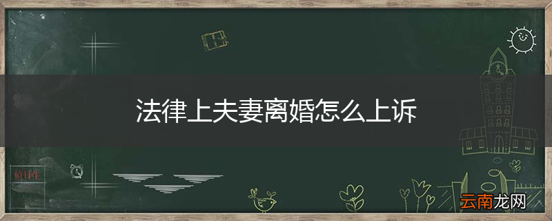 法律上夫妻离婚怎么上诉