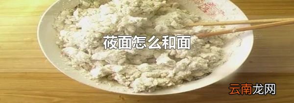 莜面怎么和面