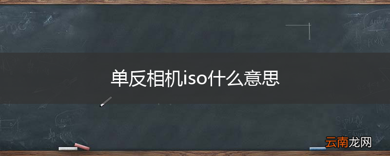 单反相机iso什么意思