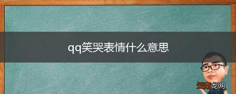 qq笑哭表情什么意思