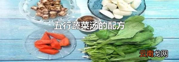 五行蔬菜汤的配方