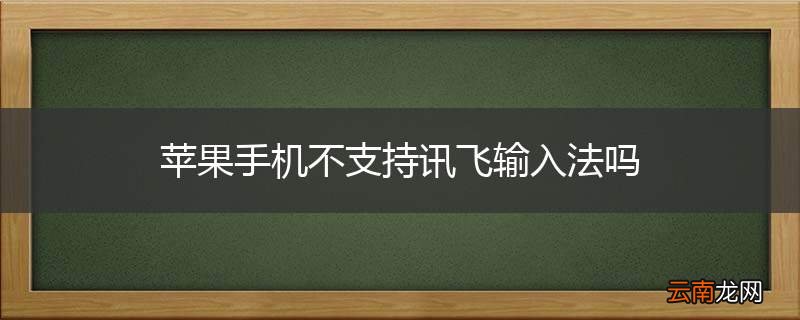 苹果手机不支持讯飞输入法吗