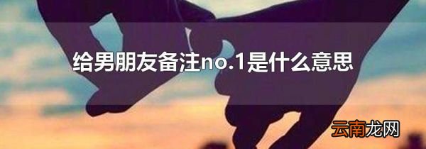 给男朋友备注no.1是什么意思