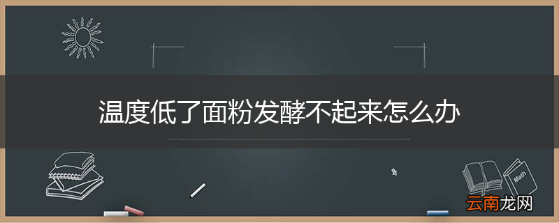 温度低了面粉发酵不起来怎么办