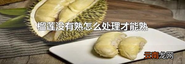 榴莲没有熟怎么处理才能熟