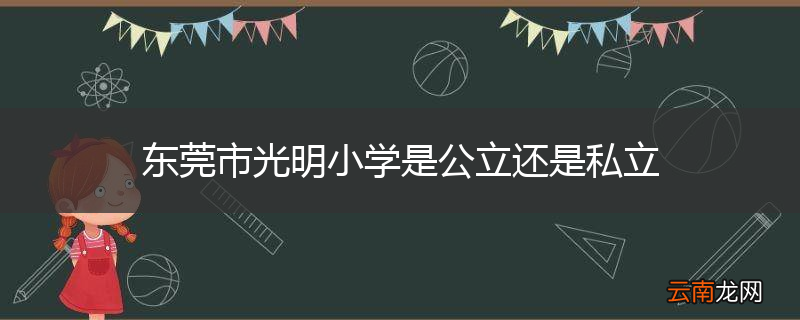 东莞市光明小学是公立还是私立