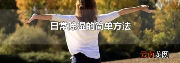 日常除湿的简单方法
