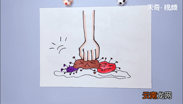 新冠状病毒简笔画 新冠状病毒简笔画画报