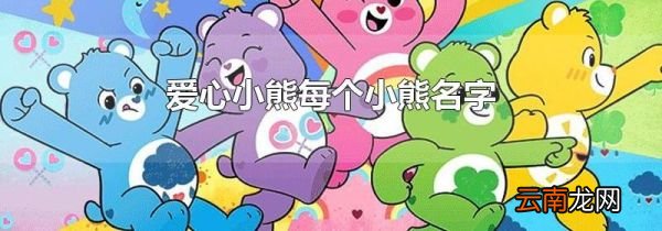 爱心小熊每个小熊名字