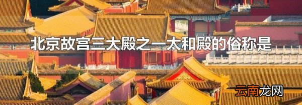 北京故宫三大殿之一太和殿的俗称是
