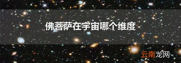 佛菩萨在宇宙哪个维度
