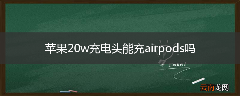 苹果20w充电头能充airpods吗