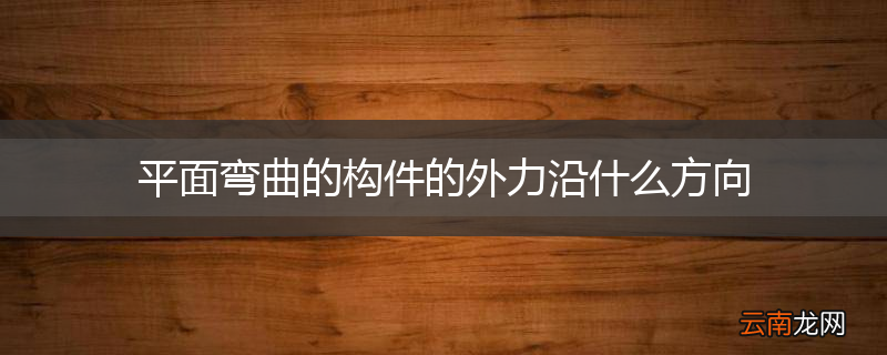 平面弯曲的构件的外力沿什么方向