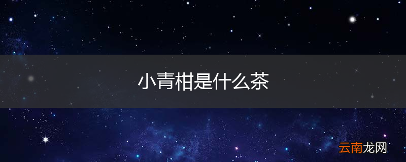 小青柑是什么茶
