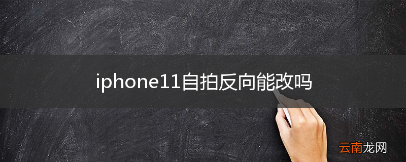 iphone11自拍反向能改吗