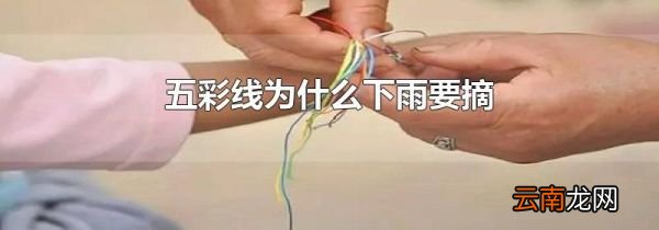 五彩线为什么下雨要摘