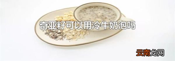 奇亚籽可以用冷牛奶泡吗