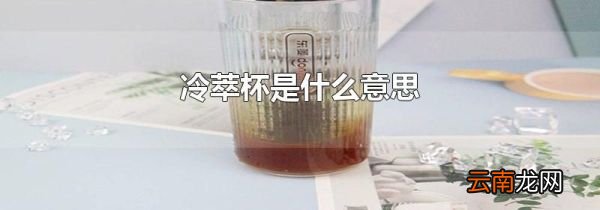 冷萃杯是什么意思