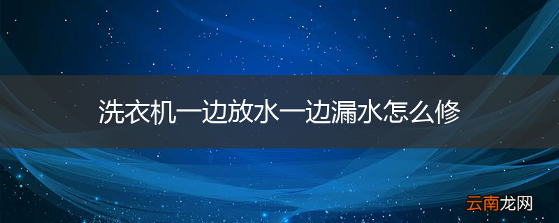 洗衣机一边放水一边漏水怎么修
