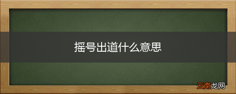 摇号出道什么意思