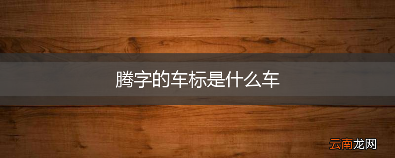 腾字的车标是什么车