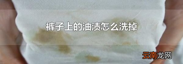裤子上的油渍怎么洗掉