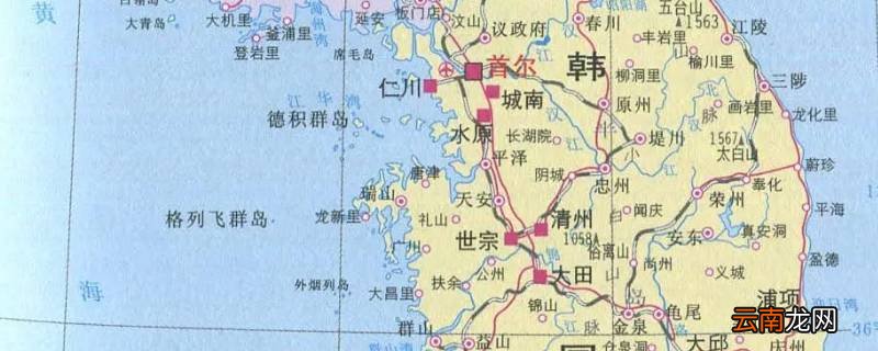 韩国在地图上在哪个位置