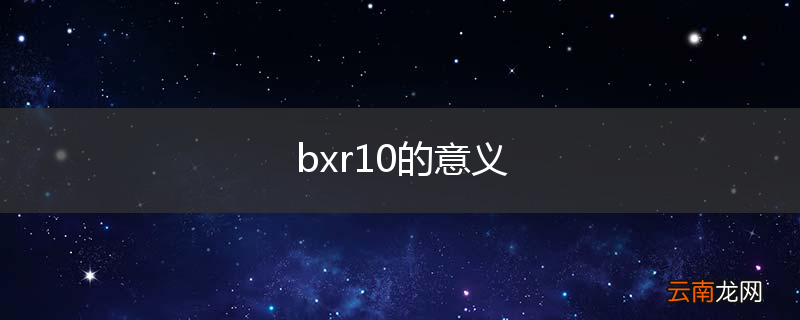 bxr10的意义