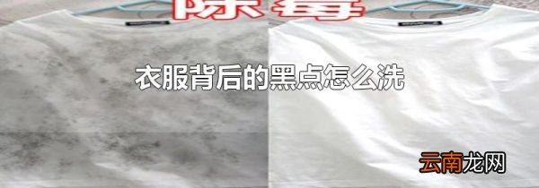 衣服背后的黑点怎么洗